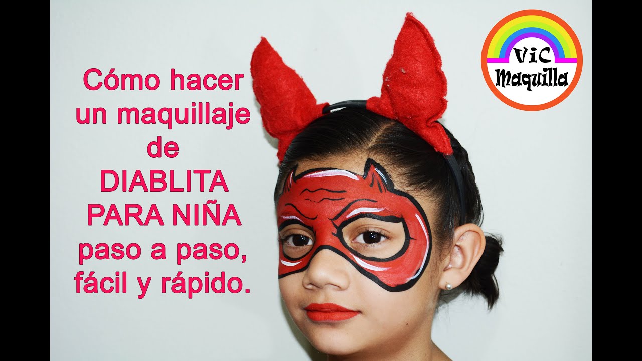 Maquillaje de diablesa para niña: 5 pasos fáciles y divertidos
