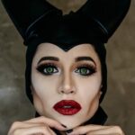 Maquillaje infantil para ser la Malefica más aterradora